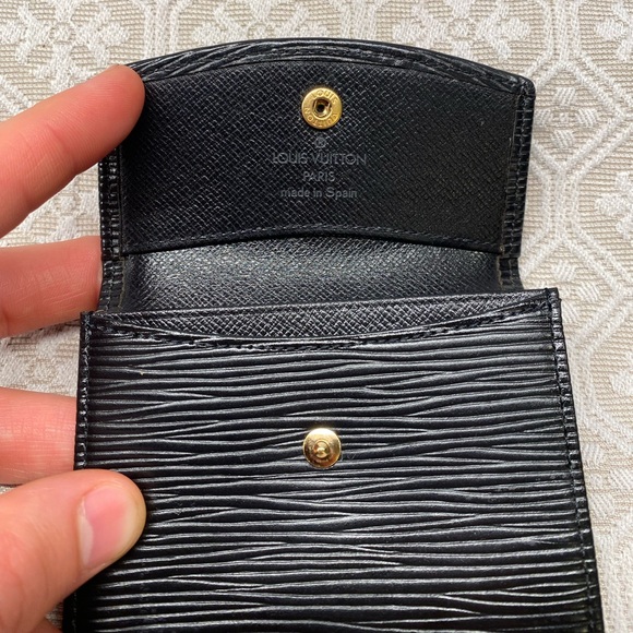Authentic Louis Vuitton Black Epi Leather Coin Purse Wallet - Picture 5 of 8